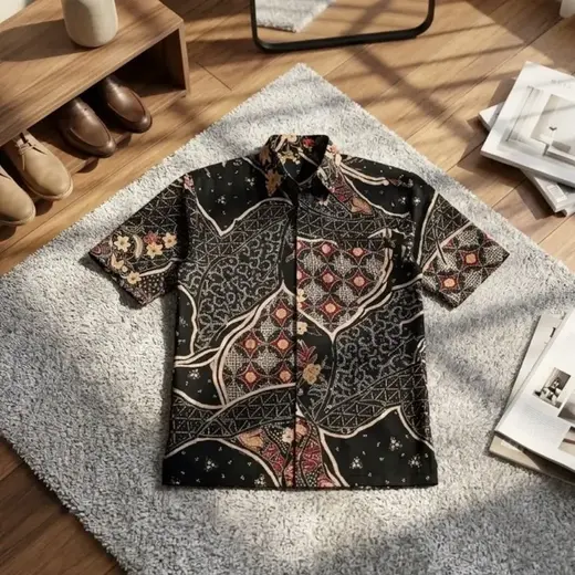 Kemeja Batik Cap Sekar Jagad